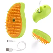 3-in-1 Electric Steam Brush – Pet Grooming & Hair Removal for Cats & Dogs