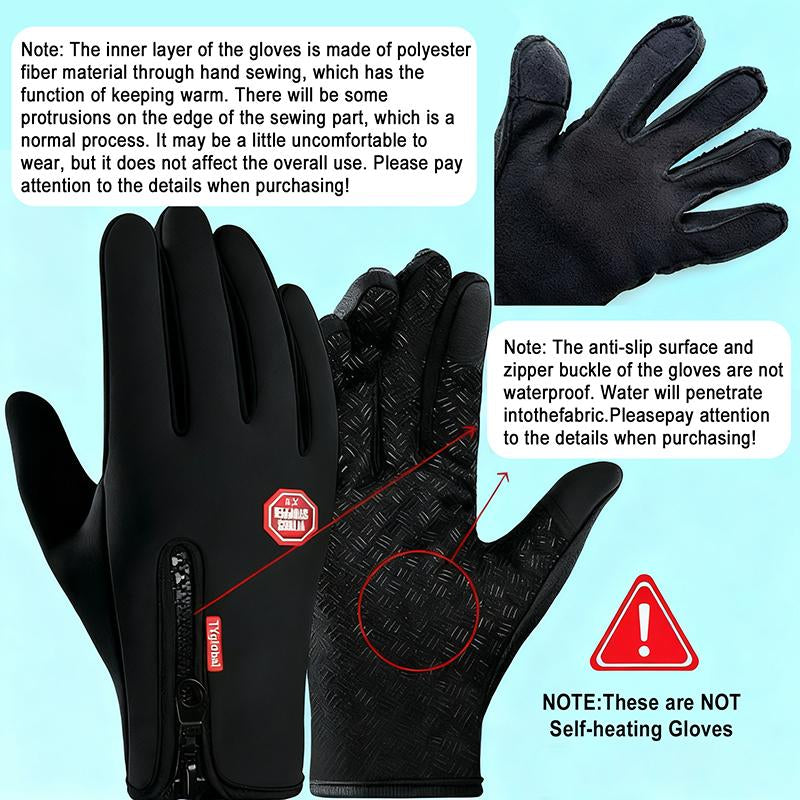 Outdoor Winter Touchscreen Gloves – Windproof Full-Finger for Sports & Travel