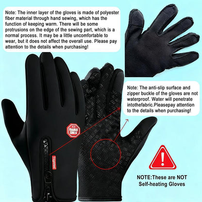 Outdoor Winter Touchscreen Gloves – Windproof Full-Finger for Sports & Travel