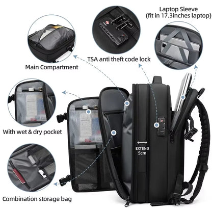 Vacuum Compression Travel Backpack – 17 Inch Laptop