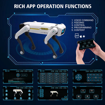 Intelligent AI RC Robot Dog – Voice, APP Control, Singing & Dancing