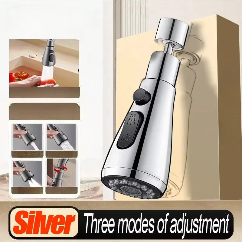 Universal 360° Rotating Kitchen Faucet Aerator – Splash Filter & Extender