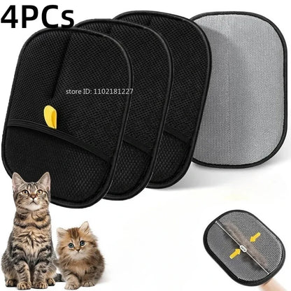 Reusable Double-Sided Pet Hair Removal Gloves – Grooming Tool for Dogs & Cats