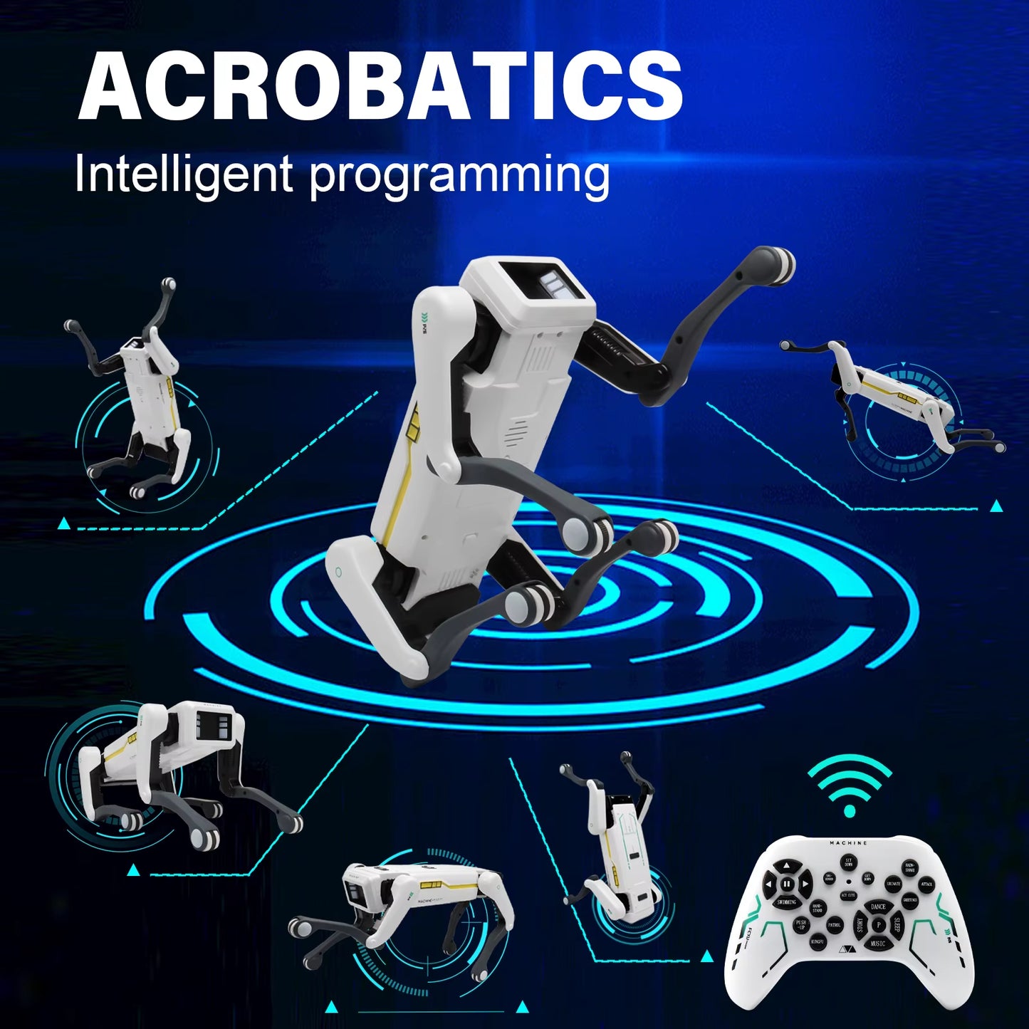 Intelligent AI RC Robot Dog – Voice, APP Control, Singing & Dancing