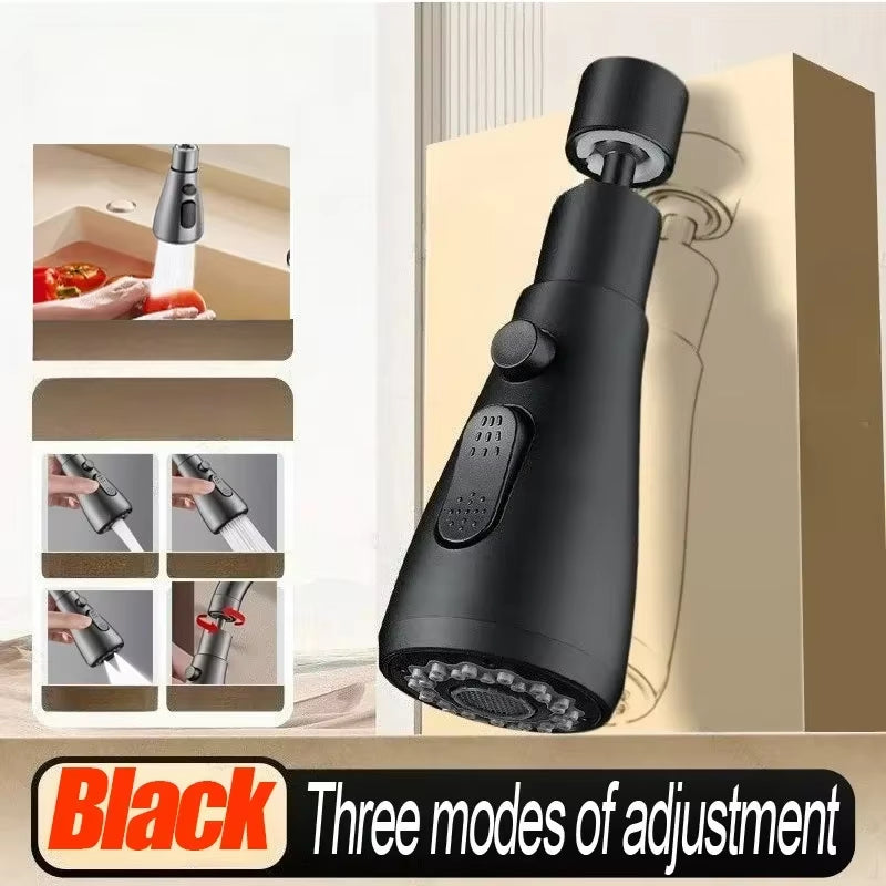 Universal 360° Rotating Kitchen Faucet Aerator – Splash Filter & Extender