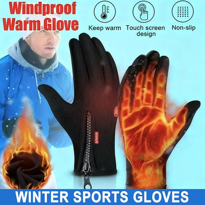 Outdoor Winter Touchscreen Gloves – Windproof Full-Finger for Sports & Travel