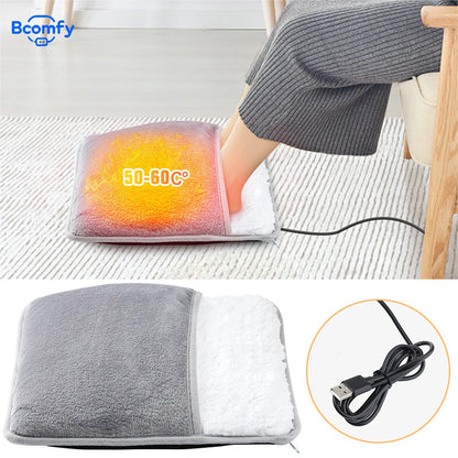 USB Electric Foot Heating Pad – Plush, Washable & Cozy