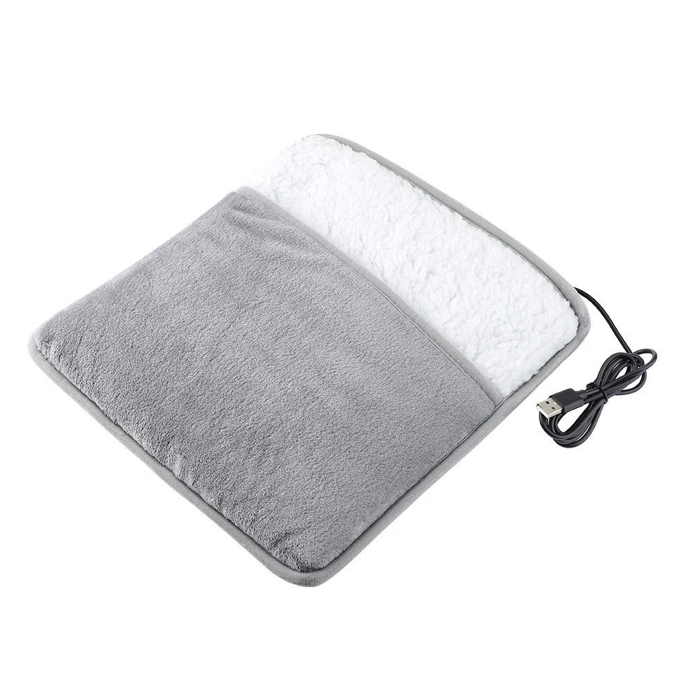 USB Electric Foot Heating Pad – Plush, Washable & Cozy
