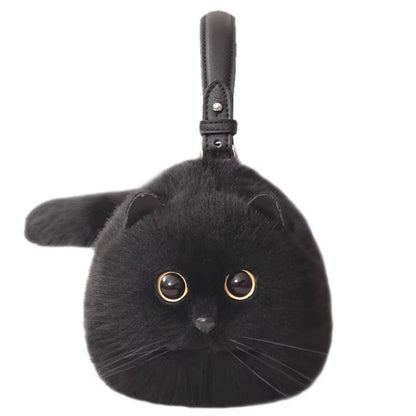 Plush Cat One-Shoulder Messenger Bag