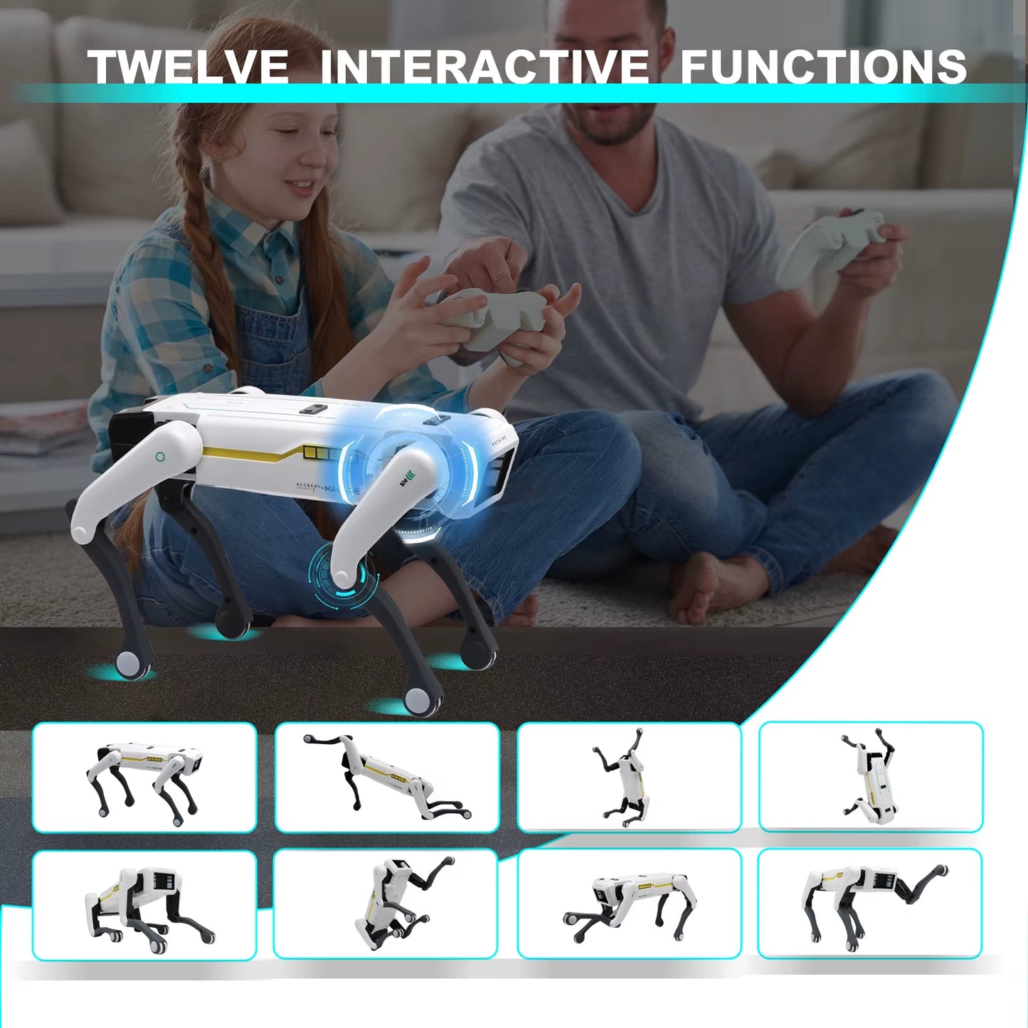 Intelligent AI RC Robot Dog – Voice, APP Control, Singing & Dancing