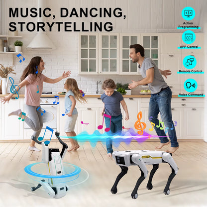 Intelligent AI RC Robot Dog – Voice, APP Control, Singing & Dancing
