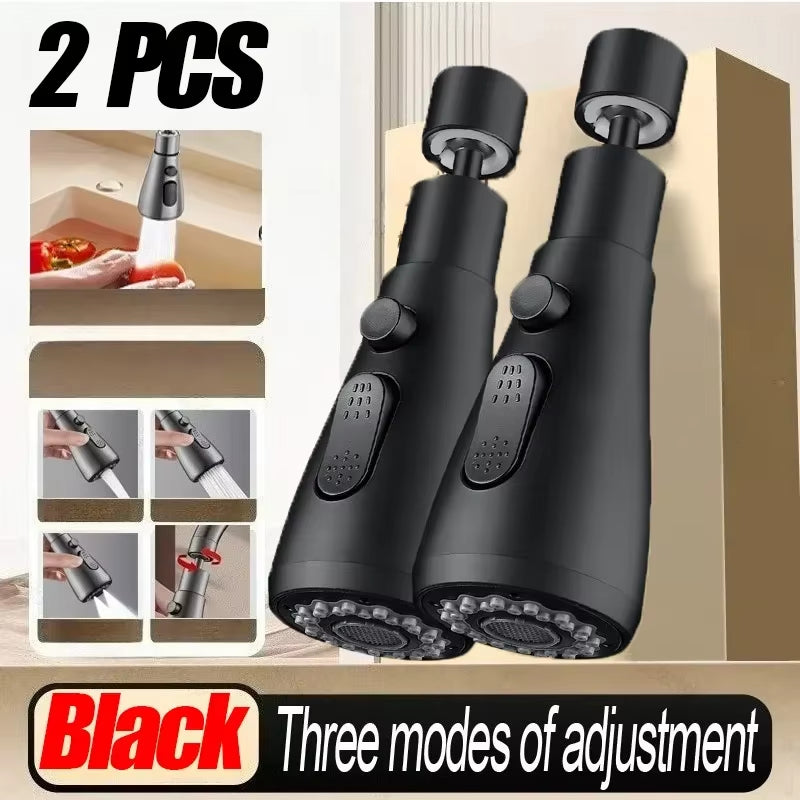 Universal 360° Rotating Kitchen Faucet Aerator – Splash Filter & Extender